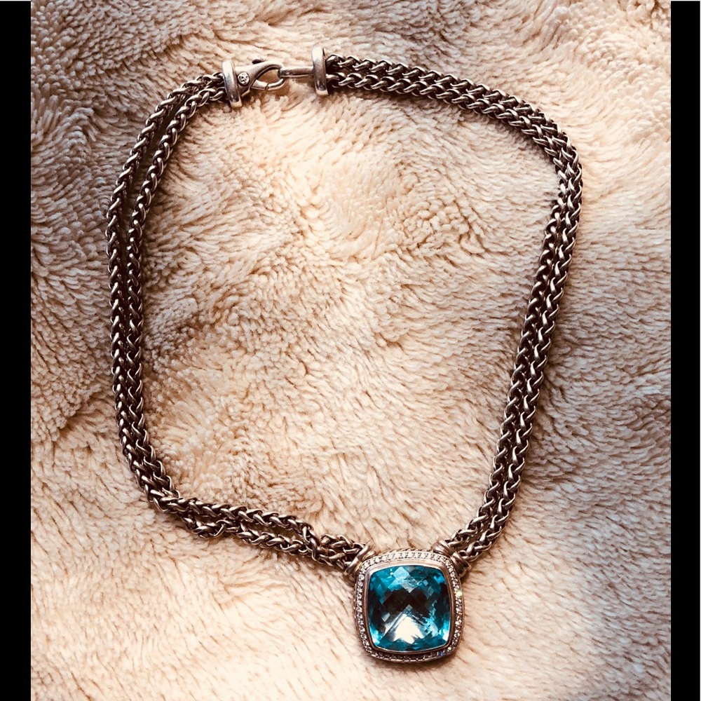 David Yurman Blue Topaz Necklace